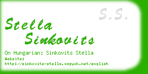 stella sinkovits business card